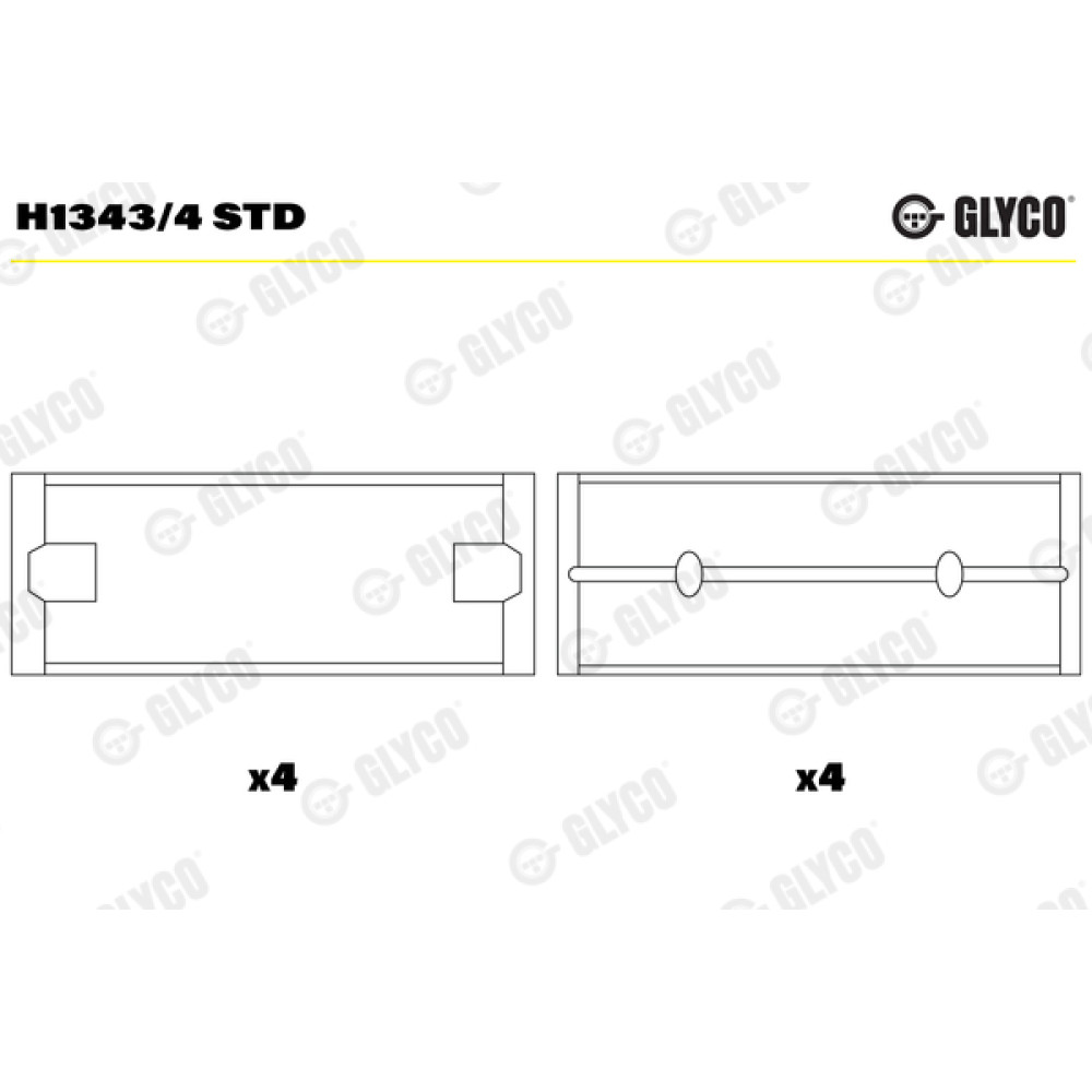 Вкладиші Glyco h1343/4std