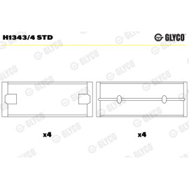 Вкладиші Glyco h1343/4std