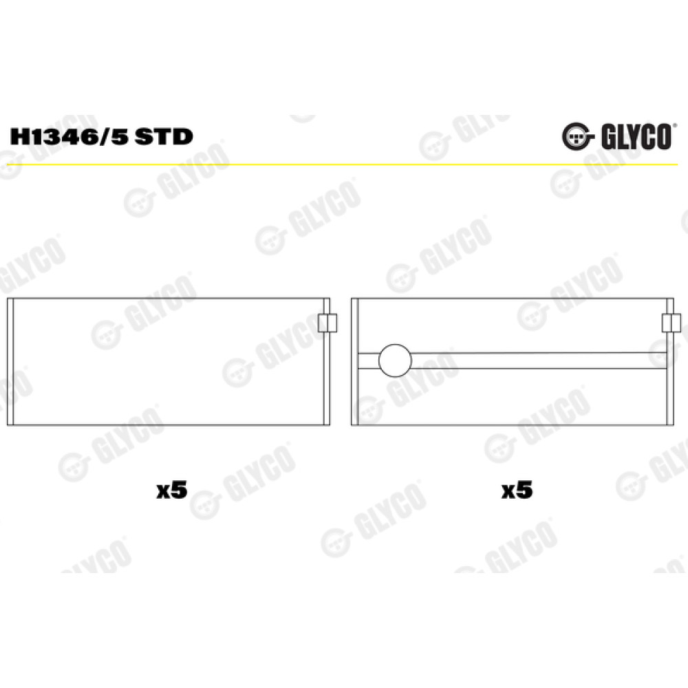 Комплект вкладишів двигуна Glyco h1346/5std