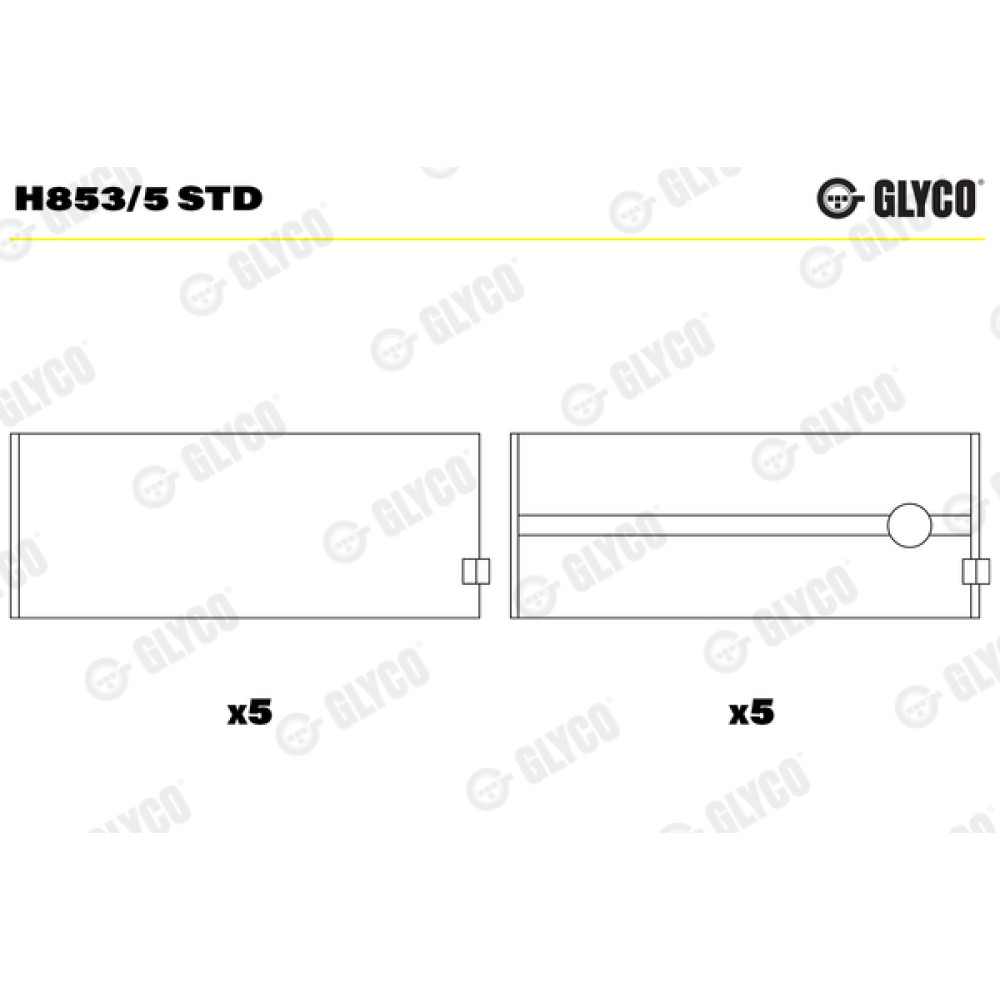 Комплект вкладышей двигателя Glyco h853/5std