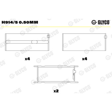 Комплект вкладишів двигуна Glyco h914/5050mm