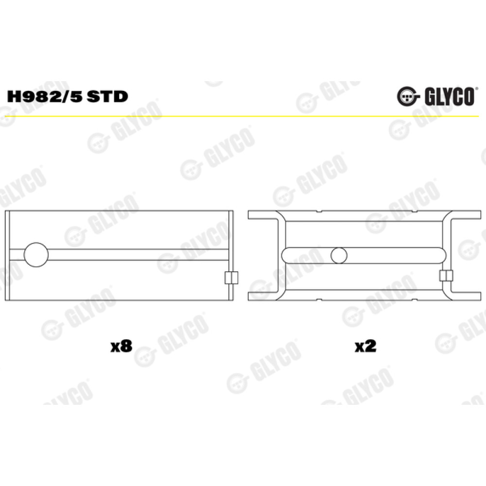 Комплект вкладишів двигуна Glyco h982/5std