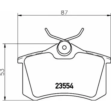 Колодки тормозные дисковые, задняя ось HELLA 8db355018111