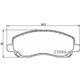 Гальмівні колодки передні HELLA PAGID 8db355009671