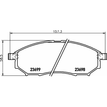 Гальмівні колодки передні HELLA PAGID 8db355013141