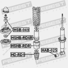 Пильник амортизатора задній Febest hshbrd4r