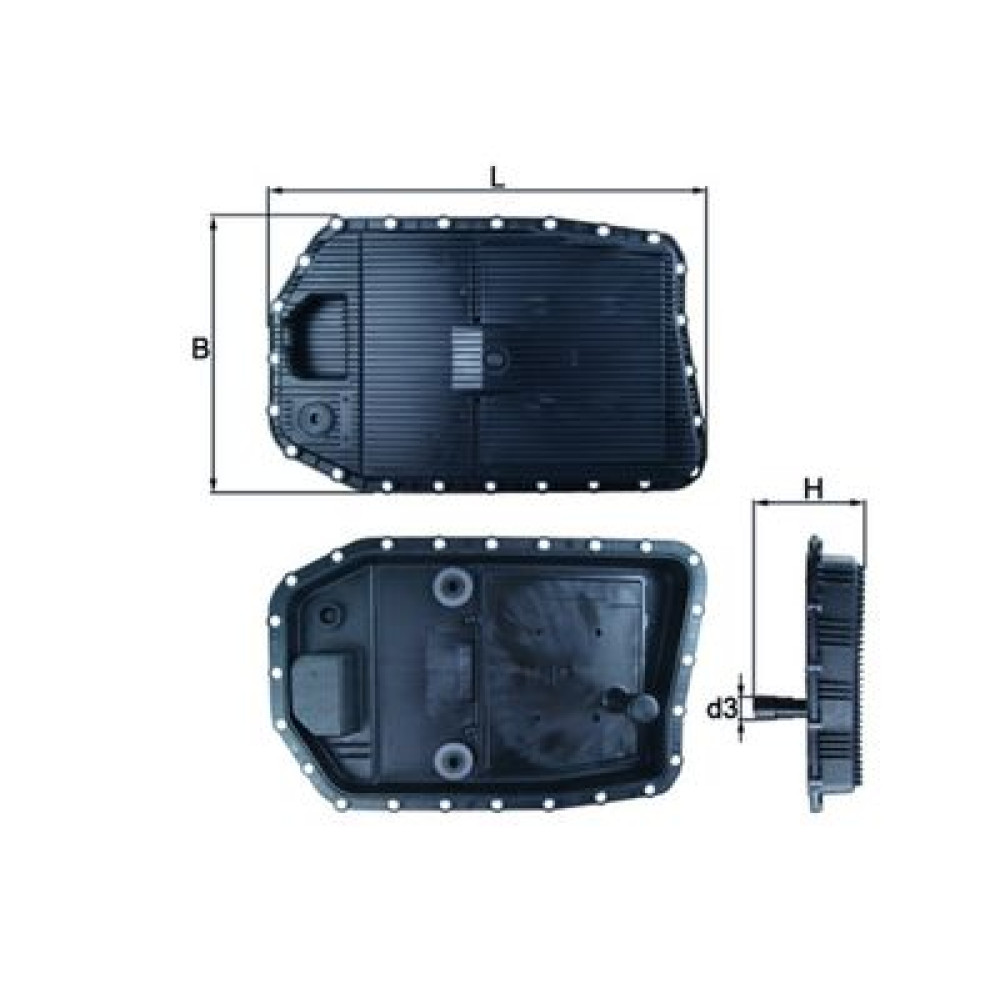 Фильтр АКПП с поддоном в сборе MAHLE hx154
