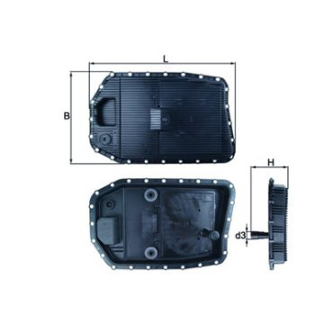Фильтр АКПП с поддоном в сборе MAHLE hx154