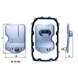 Фільтр мастильний до автоматичної коробки перемикання передач MAHLE hx160kit