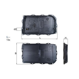 Фільтр АКПП MAHLE hx184kit