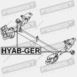 Сайлентблок задньої балки Febest hyabger