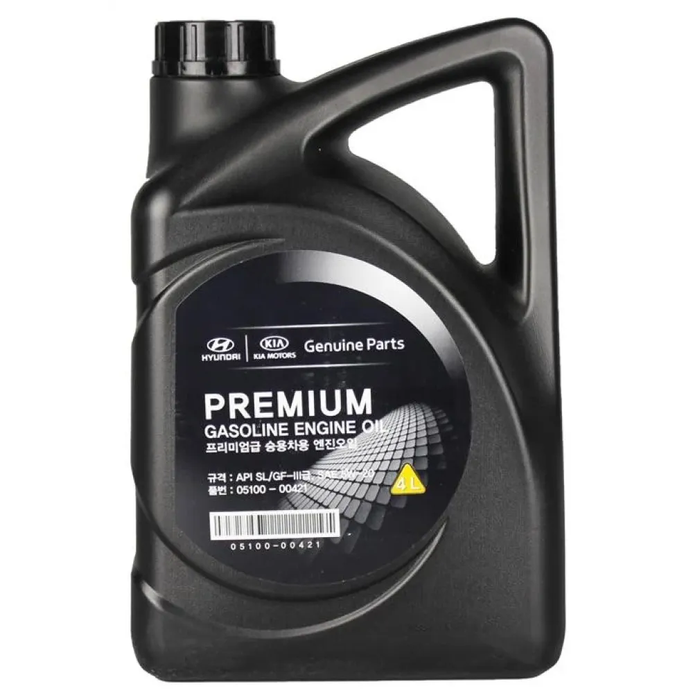 Олива моторна Hyundai/Kia Premium Gasoline 5W-20, 4л. HYUNDAI / KIA 0510000421