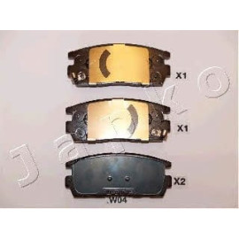 JAPKO 51w04 Тормозные колодки дисковые задние JAPKO 51w04