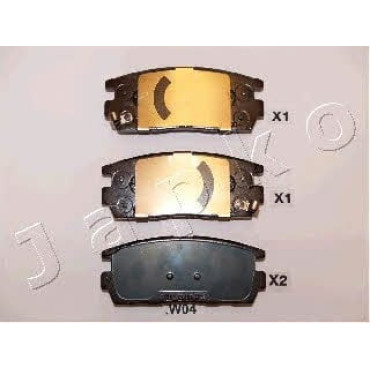 Тормозные колодки дисковые задние JAPKO 51w04