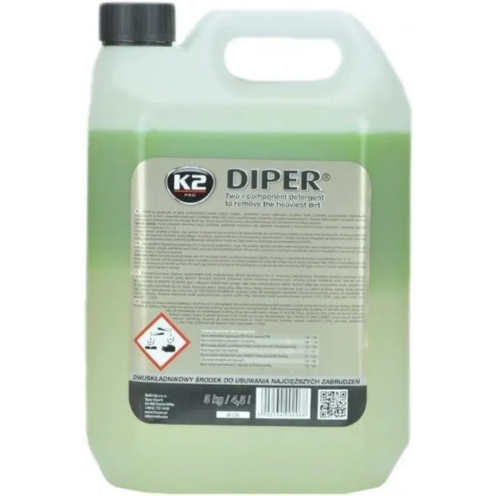 Автошампунь для удаления стойких загрязнений "Diper", 5 кг K2 m156