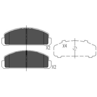 Гальмівні колодки дискові KAVO PARTS kbp4515