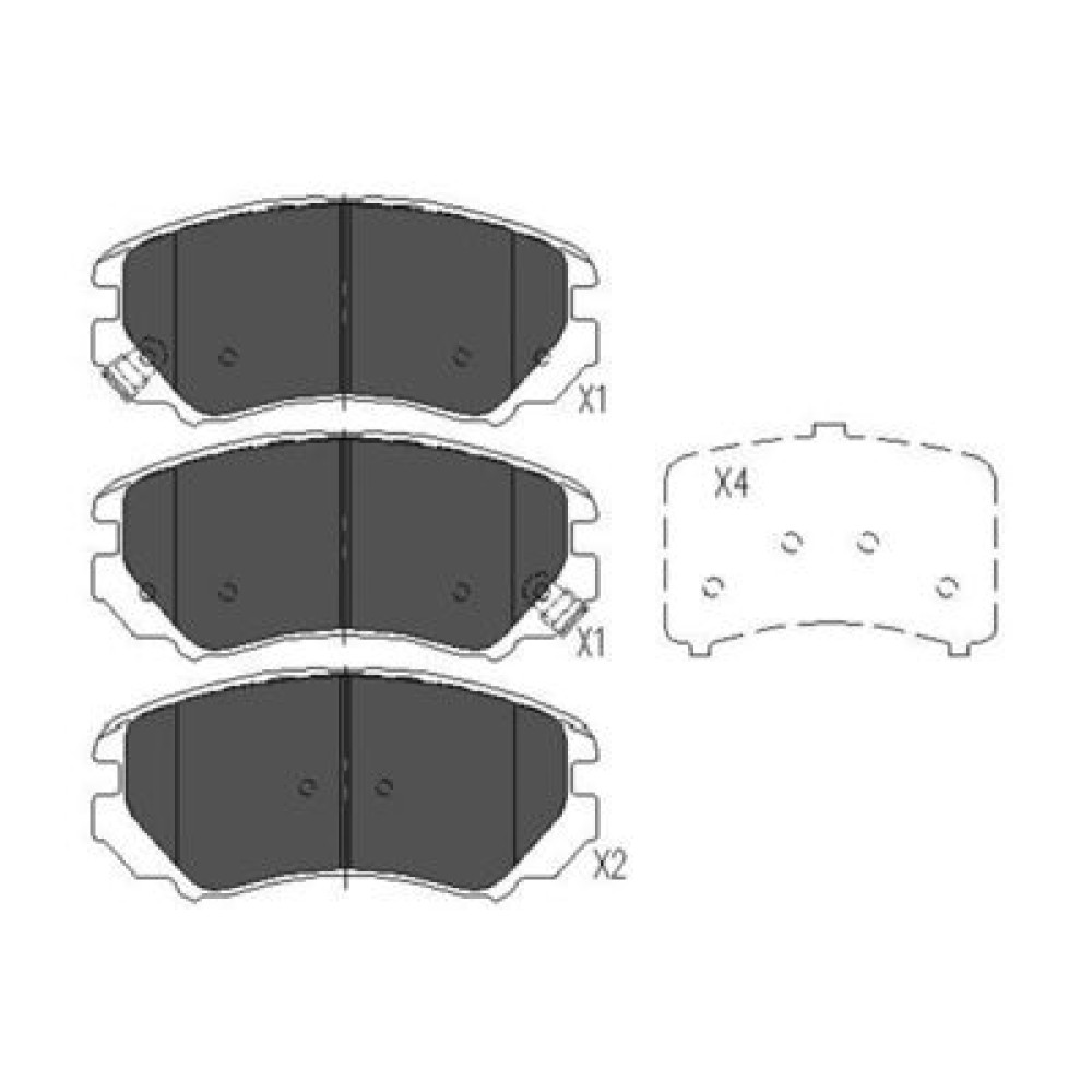 Тормозные колодки передние KAVO PARTS kbp3008