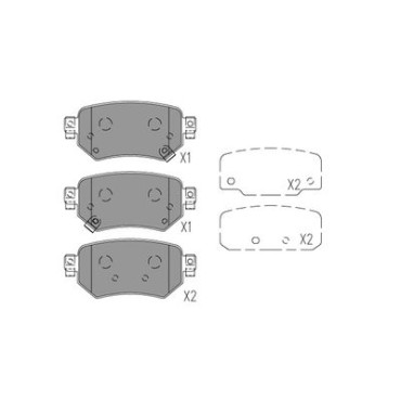 Тормозные колодки задние KAVO PARTS kbp4577