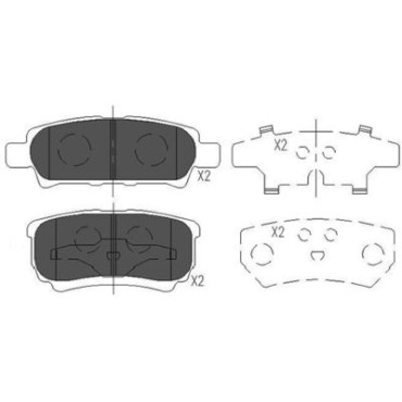 Гальмівні колодки задні KAVO PARTS kbp5518