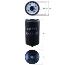 Фільтр паливний MAHLE kc102