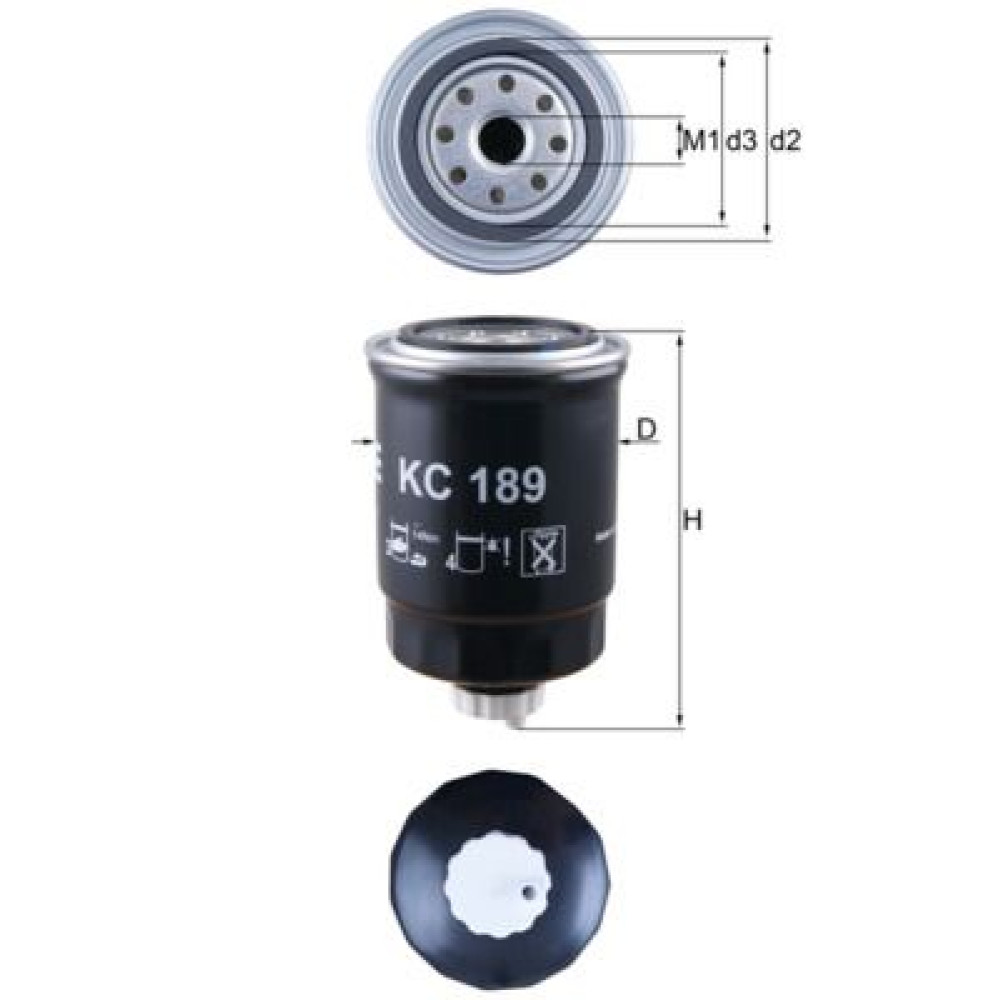 Фільтр паливний MAHLE kc189