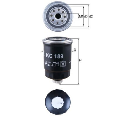 Фільтр паливний MAHLE kc189
