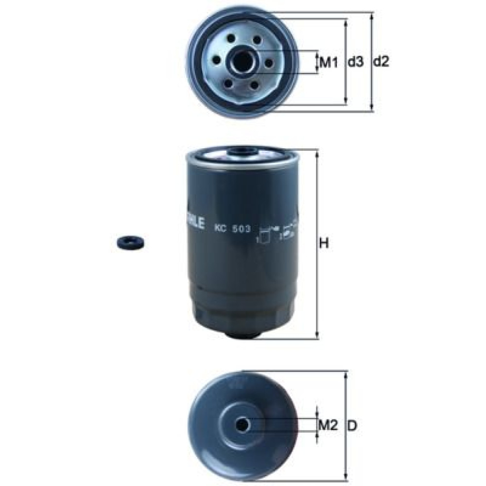 Фільтр паливний MAHLE kc503d