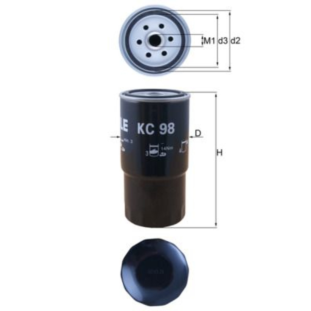 Фільтр паливний MAHLE / KNECHT kc98