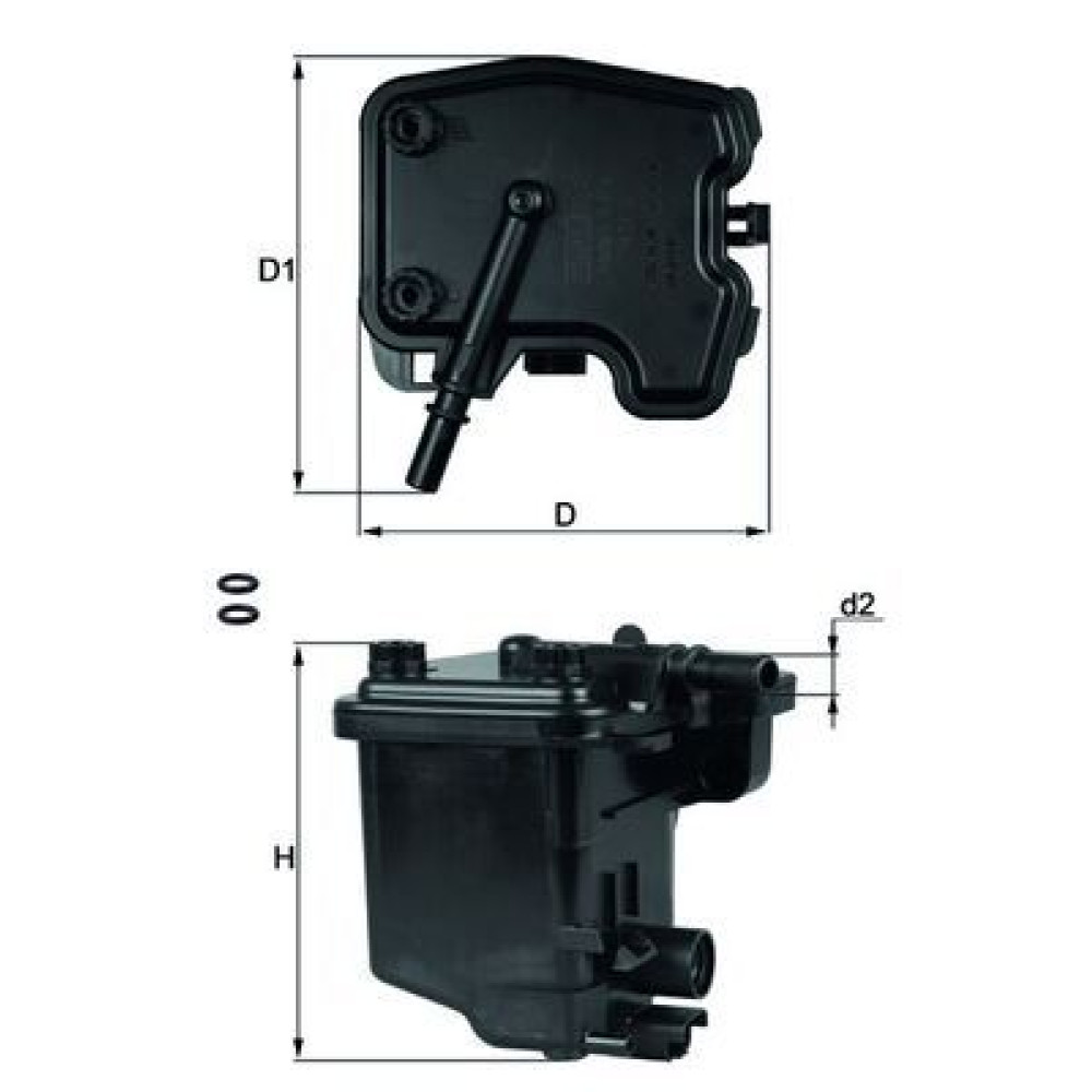 Фільтр палива MAHLE ORIGINAL kl431d