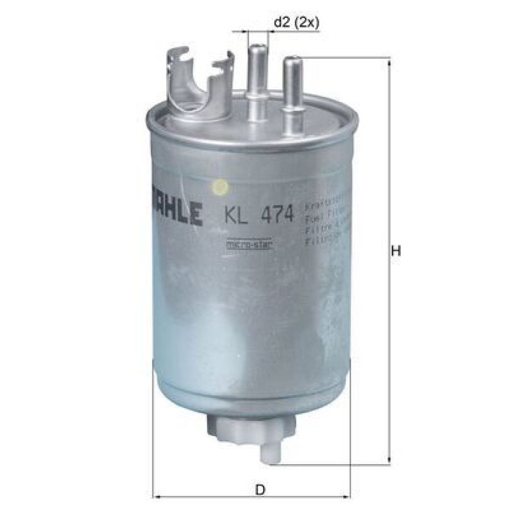 Фильтр топливный MAHLE kl474