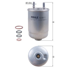 Фильтр топливный MAHLE kl485/5d