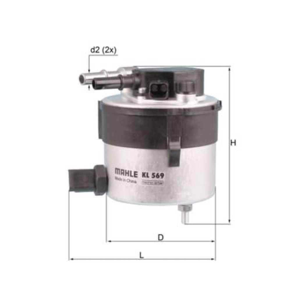 Фільтр паливний MAHLE kl569