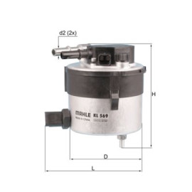 Фільтр паливний MAHLE kl569