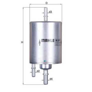Фильтр топлива MAHLE kl571