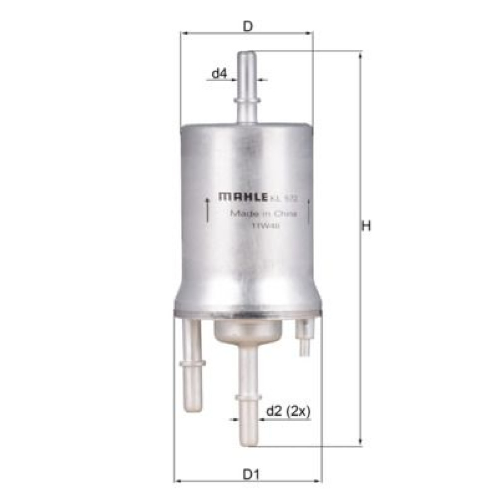 Фільтр палива MAHLE ORIGINAL kl572