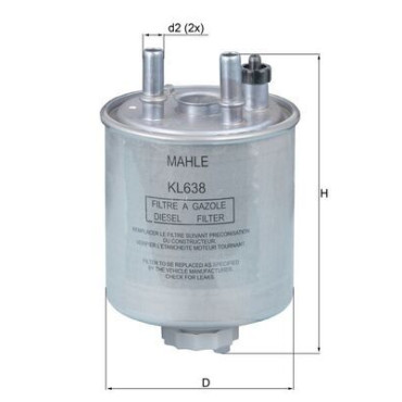 Фильтр топливный MAHLE kl638