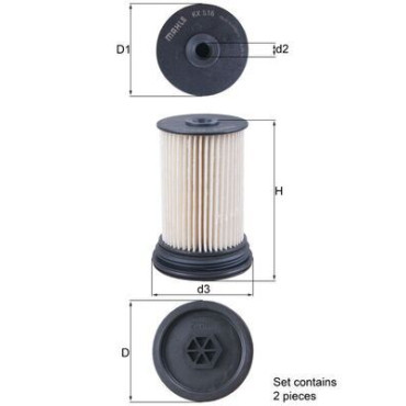 Фильтр топливный MAHLE kx516/s