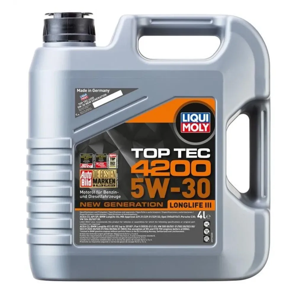 Моторна олива TopTec 4200 LongLife III 5W-30, 4л. LIQUI MOLY 3715