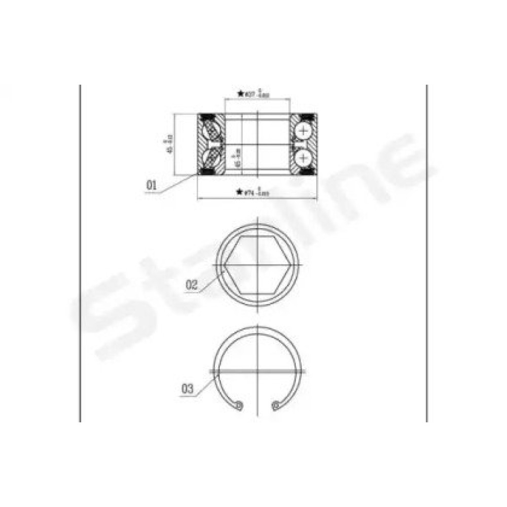 Підшипник колеса STARLINE lo01326
