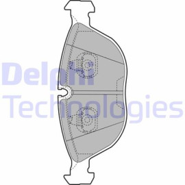 Комплект тормозных колодок из 4 шт. дисков DELPHI lp1002