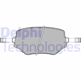 Комплект тормозных колодок из 4 шт. дисков DELPHI lp1015