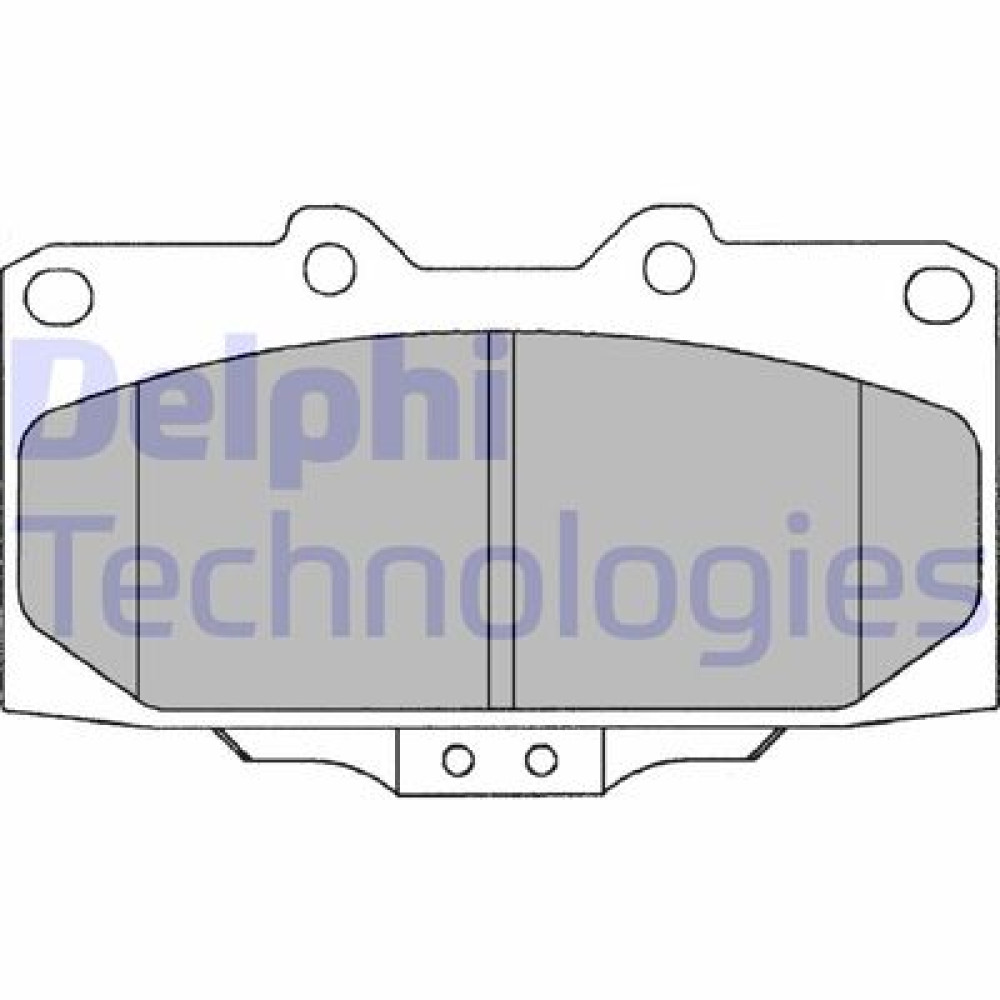 Комплект тормозных колодок из 4 шт. дисков DELPHI lp1020