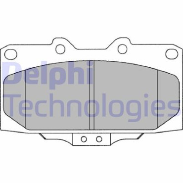 Комплект гальмівних колодок з 4 шт. дисків DELPHI lp1020
