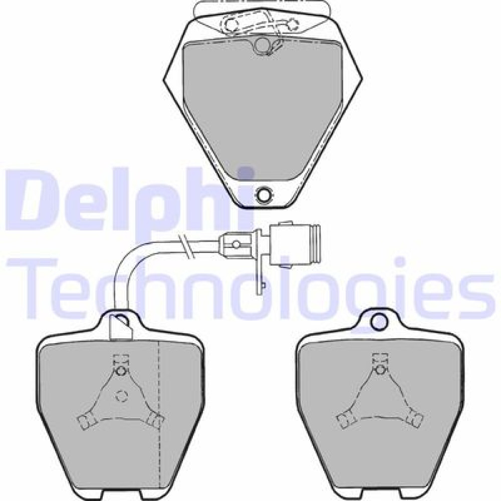 Комплект тормозных колодок из 4 шт. дисков DELPHI lp1024