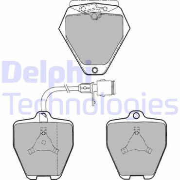 Комплект гальмівних колодок з 4 шт. дисків DELPHI lp1024