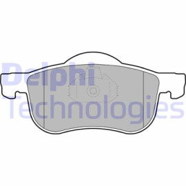 DELPHI lp1458 Комплект гальмівних колодок з 4 шт. дисків DELPHI lp1458