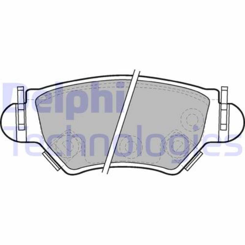 Комплект гальмівних колодок з 4 шт. дисків DELPHI lp1553