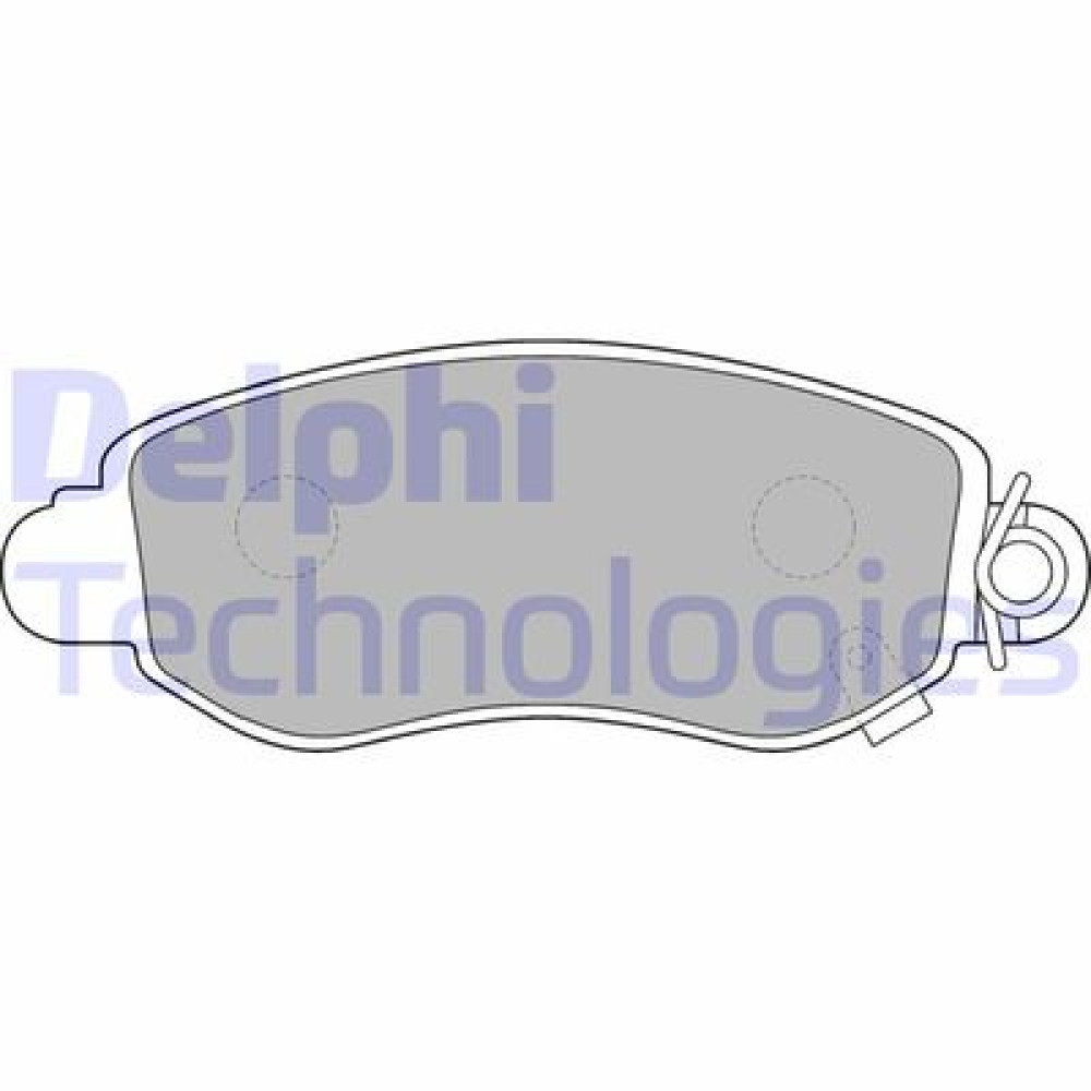 Комплект тормозных колодок из 4 шт. дисков DELPHI lp1582