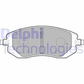 DELPHI lp1718 Комплект тормозных колодок из 4 шт. дисков DELPHI lp1718