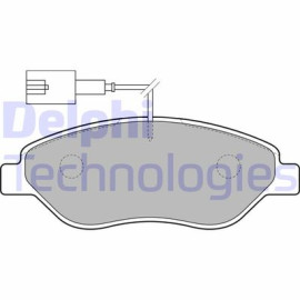 Комплект гальмівних колодок з 4 шт. дисків DELPHI lp1720